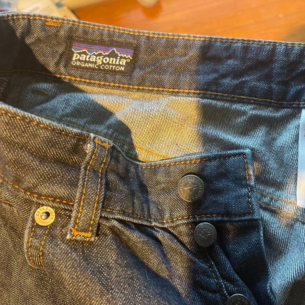 Patagonia Organic Cotton Jeans Men 34 x 30 Blue Medium Wash Straight Leg